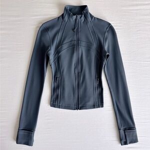 Lululemon Define Cropped Jacket *Nulu Oil Grey / Oil Blue Size 2